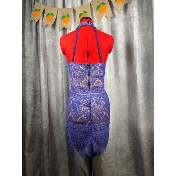 Jr. Midnight Doll Blue Lace Nude Lined Dress 9 - Picture 2 of 6